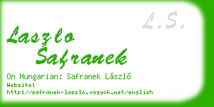 laszlo safranek business card