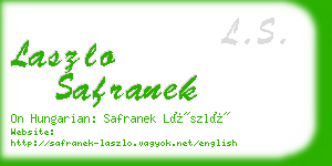 laszlo safranek business card